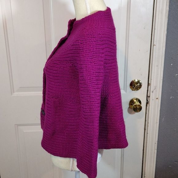 Moda International Purple Button Down Knitted Cardigan - Picture 5 of 12